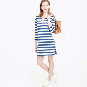 J. Crew Royal Blue Nautical Stripe Casual Tunic Dress Size Small